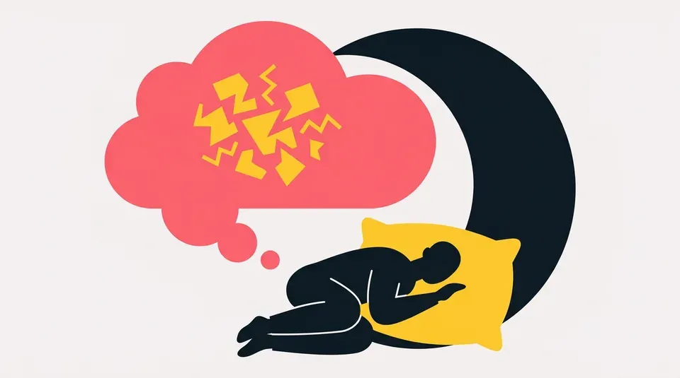 Person lying awake at night — ADHD and sleep challenges